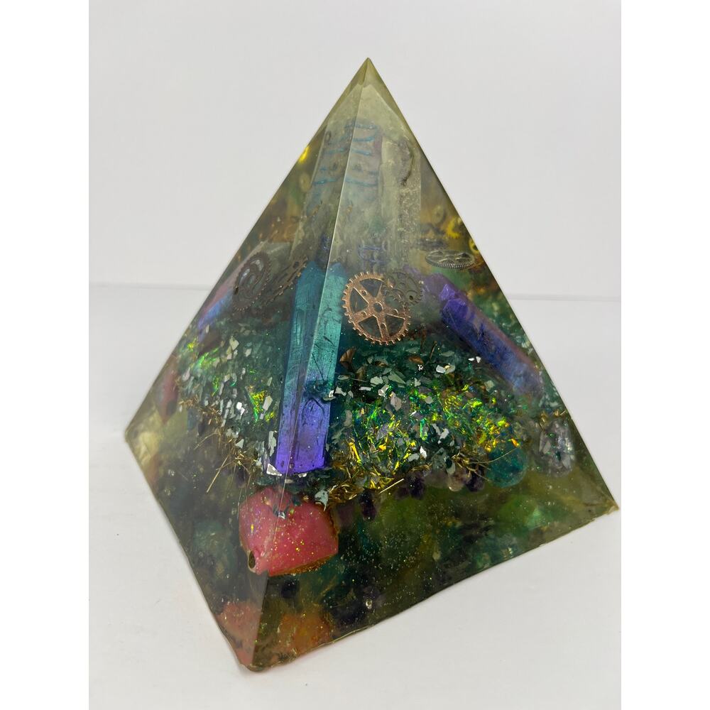Handmade 6x6 large Orgonite Pyramid